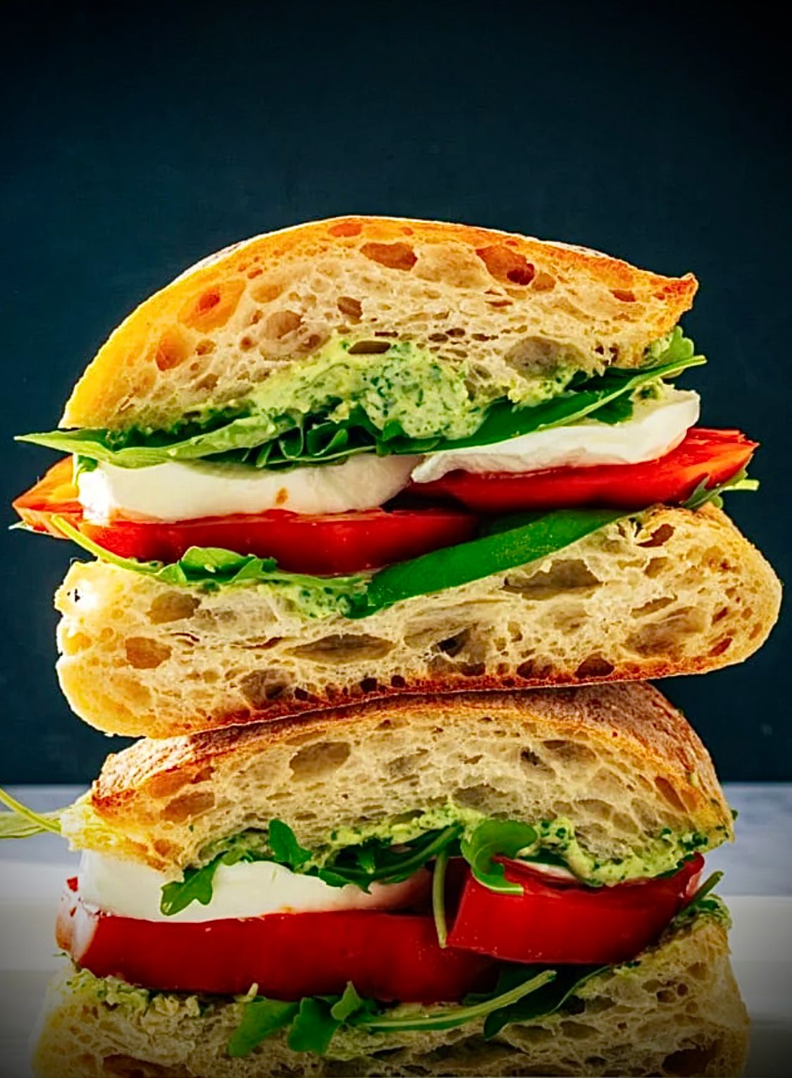 Gourmet caprese sandwich — business aviation catering London Farnborough EGLF