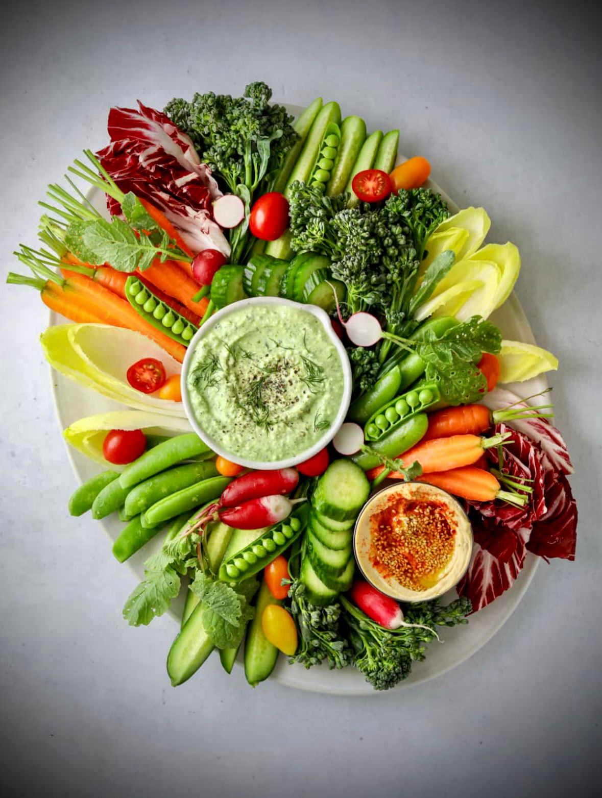 Gourmet crudité platter — business aviation catering London Farnborough EGLF
